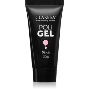 Claresa Poli Gel gel pro modeláž nehtů odstín Pink 30 g obraz