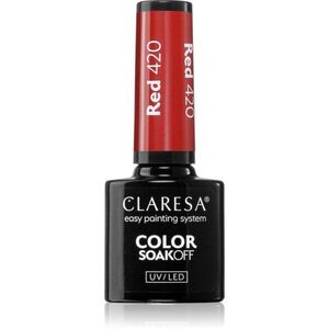 Claresa SoakOff UV/LED Color River gelový lak na nehty odstín Red 420 5 g obraz