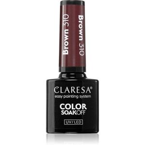 Claresa SoakOff UV/LED Color Brown gelový lak na nehty odstín 310 5 g obraz