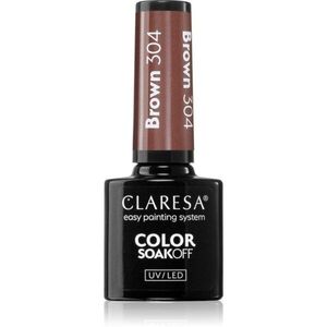 Claresa SoakOff UV/LED Color Brown gelový lak na nehty odstín 304 5 g obraz
