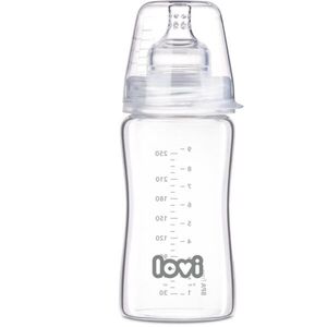 LOVI Glass skleněná kojenecká láhev 3m+ 250 ml obraz