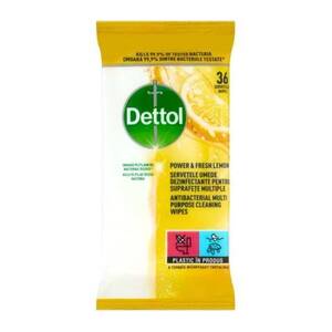 Dettol Antibakteriálne utierky na povrchy Lemon 36ks obraz