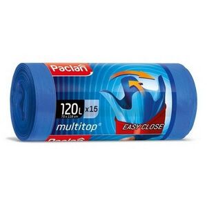 Paclan Multitop pevné vrecia na odpad uväzovacie rohy 120l 15ks obraz