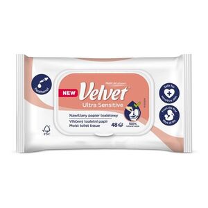Velvet vlhčený toaletný papier Ultra Sensitive 48ks obraz