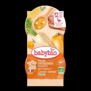 Babybio Pastinák s máslovou dýní, kachnou a polentou 2x200 g obraz