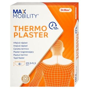 Dr. Max Thermoplaster Náplast s hřejivým účinkem 29, 5 x 9, 5 cm 4 ks obraz