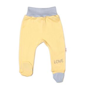 Baby Nellys Kojenecké polodupačky, žluté - Love vel. 62 obraz