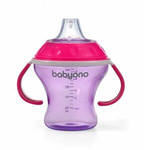 Babyono Nekapající hrneček s měkkým pítkem - lila/růžová obraz