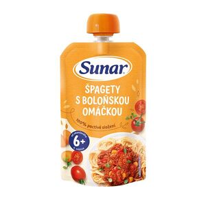 Sunar Příkrm Špagety s boloňskou omáčkou 6m+ kapsička 120 g obraz