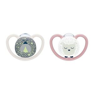NUK Perfect Match Air Night Dudlík 0–6m box 2 ks firefly/sheep obraz