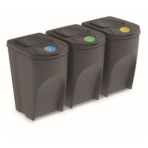 Prosperplast Odpadkový koš SORTIBOX 3 x 35 l šedý obraz