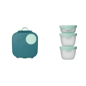 B.BOX Svačinový box střední + krabičky Snack tubs - set zelený obraz