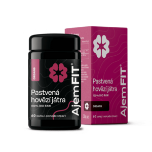AjemFIT BIO Raw Hovězí Játra - 60 kapslí - 30g obraz