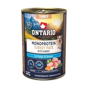 Ontario Puppy monoprotein krůtí pate s mrkví konzerva 400 g obraz