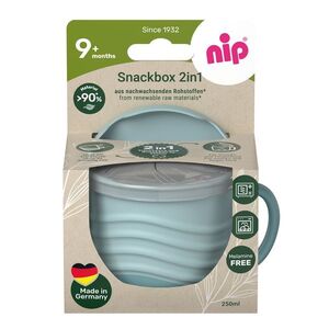 nip NATURE line snackbox 2v1, 1ks, 9m+, blue obraz