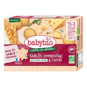 Babybio Křehké sušenky s ementálem a tymiánem 72 g obraz