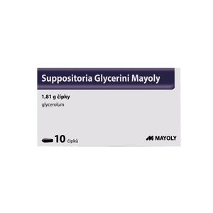 Suppositoria Glycerini Mayoly 1, 81 g čípky 10 ks obraz