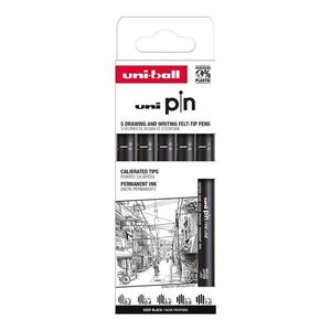UNI PIN Classic, sada linerů černá - 5 ks obraz