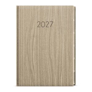 Baloušek Ctirad s výsekem Wood denní diář 2027, světle hnědý, A5 14, 3 × 20, 5 cm obraz