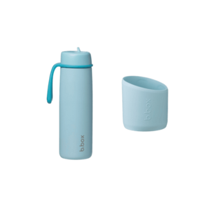B.BOX Nerezová termolahev s brčkem 690 ml + Silikonový chránič - lagoon obraz