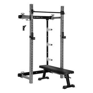 HMS Multifunkční skládací posilovací stojan - Power Rack KLT34 šedý obraz