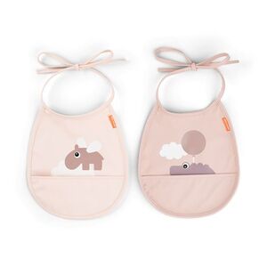 Done by Deer kapesní bryndáčky Tiny Happy clouds, růžové - 2 ks obraz