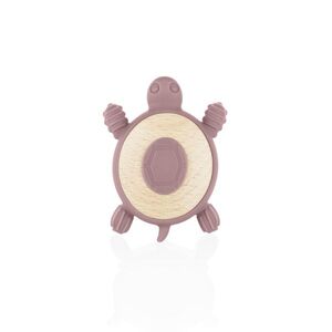 Zopa Silikonové dřevěné kousátko Turtle, Old Pink 1 obraz