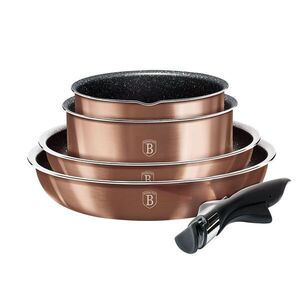Berlingerhaus Sada nádobí s odnímatelnou rukojetí 9 ks Rosegold Metallic Line obraz