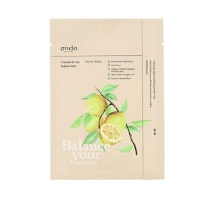 Ondo Beauty 36.5 PONG-PONG Charcoal and Yuja Bubble Mask 25 g obraz