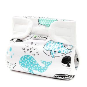 T-tomi Ortopedické abdukční kalhotky - suchý zip Whales (5-9kg) obraz