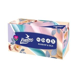 Linteo Rosehip&Silk Papírové kapesníky 3vrstvé box 70 ks obraz