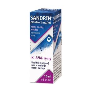 SANORIN 1 mg/ml nosní kapky, emulze 10 ml obraz