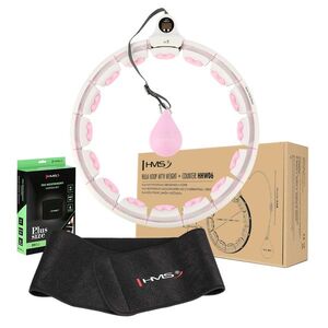 HMS Sada masážní hula hoop HHW06 růžová se závažím obraz