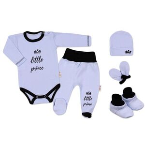 Baby Nellys 5-ti dílná soupravička do porodnice Little Princ - modrá obraz