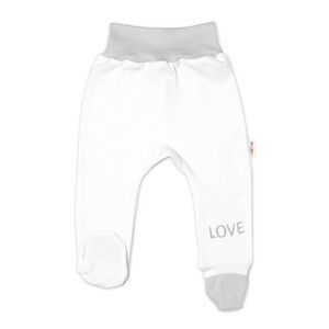 Baby Nellys Kojenecké polodupačky, bílé - Love vel. 68 obraz