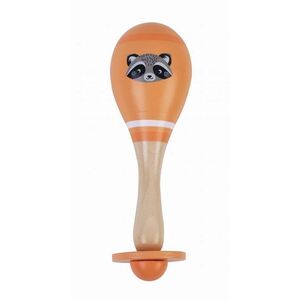 Adam Toys Dřevěné chrastítko rumba koule mýval - oranžová obraz