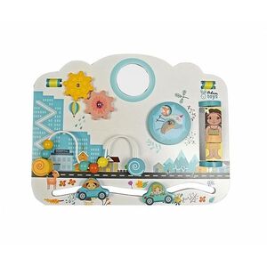 Adam Toys Edukační závěsná dřevěná tabule - Městečko obraz
