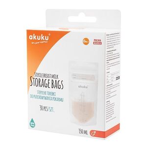 Akuku Jednorázové sterilní sáčky na skladování pokrmů - 150 ml, 30 ks obraz