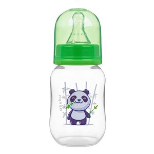 Akuku Kojenecká, plastová lahvička, Panda 125ml - zelená obraz