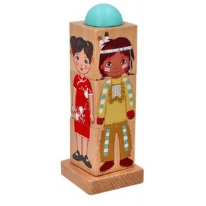 Adam Toys Dřevěná rotační hádanka Děti světa obraz