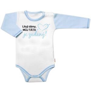 Baby Nellys Body dl. rukáv - můj táta je zadaný, vel. 86 vel. 86 obraz