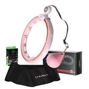 HMS Sada masážní hula hoop HHM15 růžová se závažím obraz