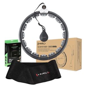 HMS Sada masážní hula hoop HHW06 černá se závažím obraz