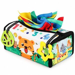TULIMI Montessori sensorická krabička s šátky – 2v1 obraz
