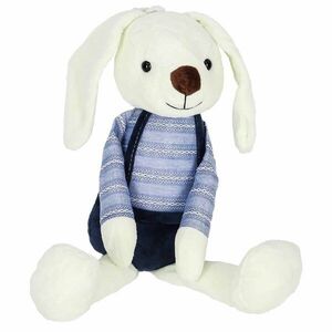 TULIMI Velký plyšový králík, přítulníček v modrých kalhotkách 36 cm obraz