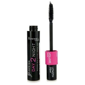 Rimmel Glam´ Eyes Day 2 Night řasenka pro prodloužení a zahuštění řas 2 v 1 odstín 001 Black 9.5 ml obraz