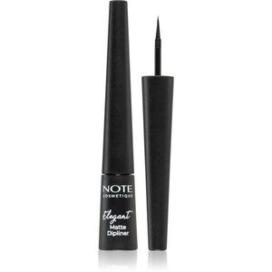 Note Cosmetique Elegant Matte Dipliner tekuté linky na oči s matným finišem odstín 01 Coal Black 2, 5 ml obraz