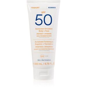 Korres Yoghurt Sunscreen opalovací emulze s hydratačním účinkem SPF 50 200 ml obraz