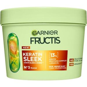 Garnier Fructis Keratin Sleek maska na vlasy pro suché a poškozené vlasy 370 ml obraz