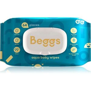Beggs Aqua Baby Wipes dětské jemné vlhčené ubrousky 64 ks obraz